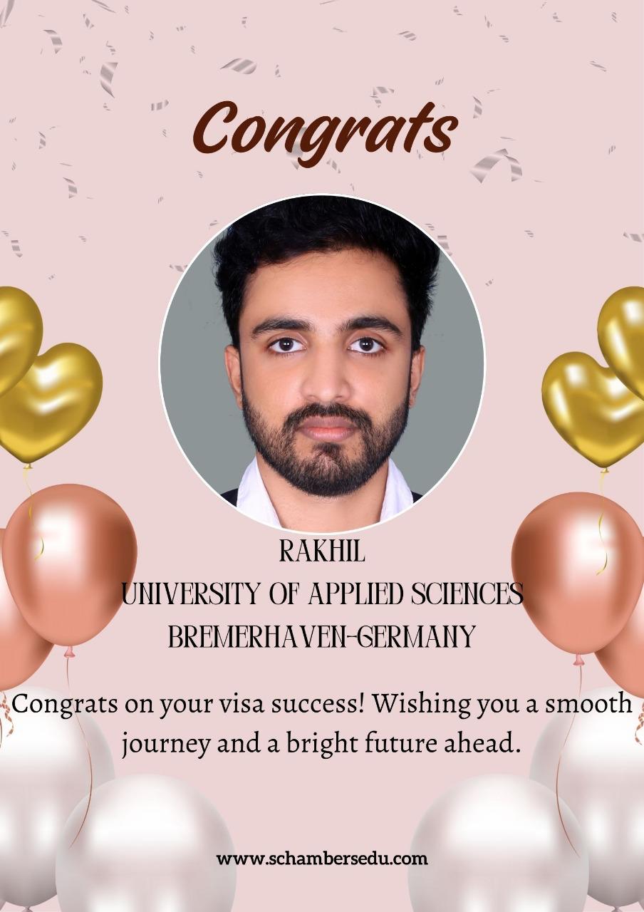 Rakhil visa success poster